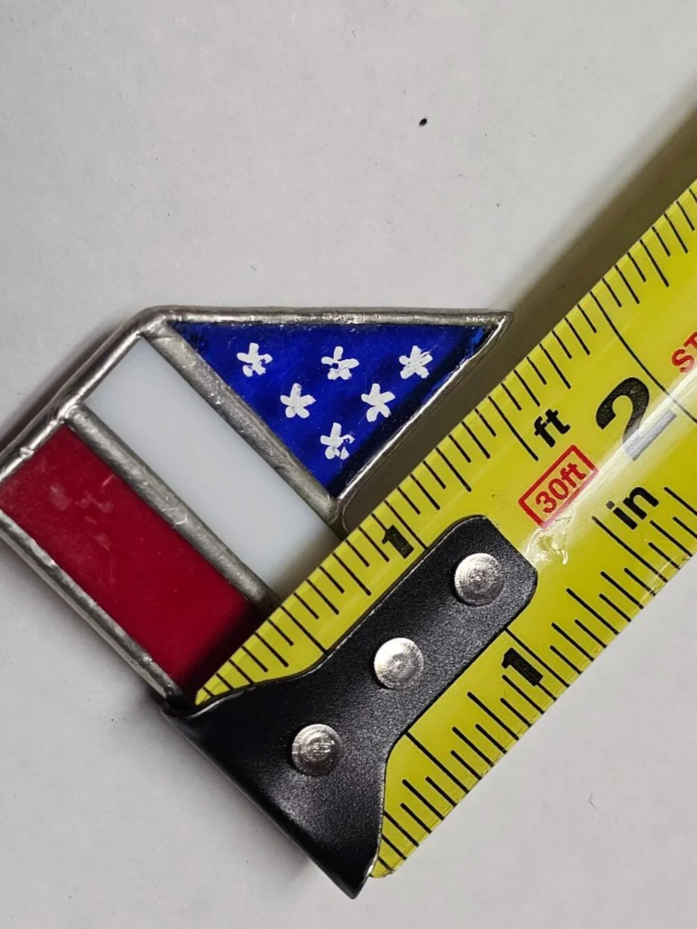 Womens Brooch Pin Stained Glass Red White Blue Patriotic Flag Sailboat Boat USA